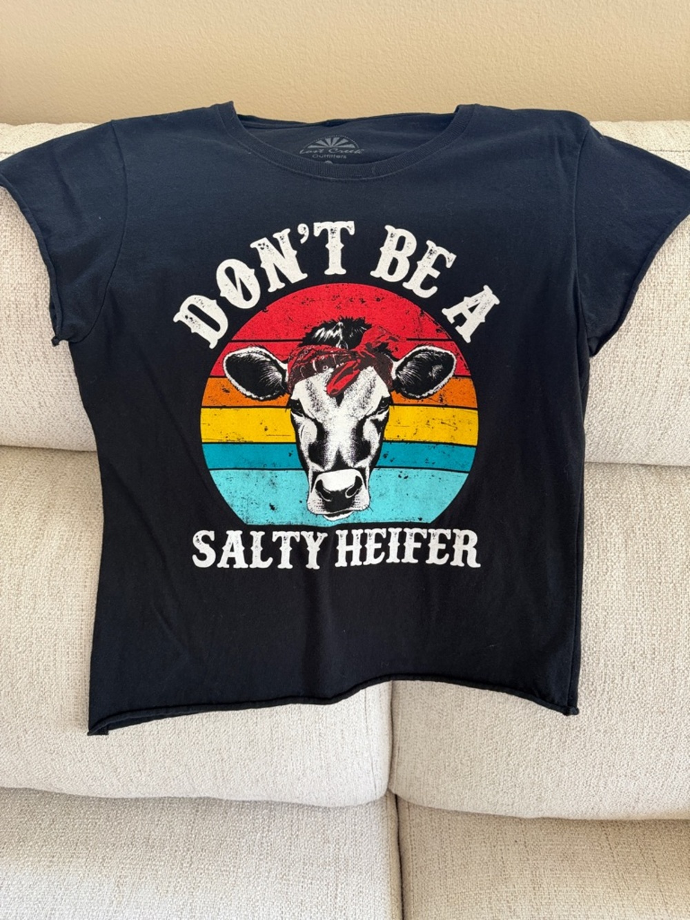 Don't Be a Salty Heifer Graphic Tee - Black